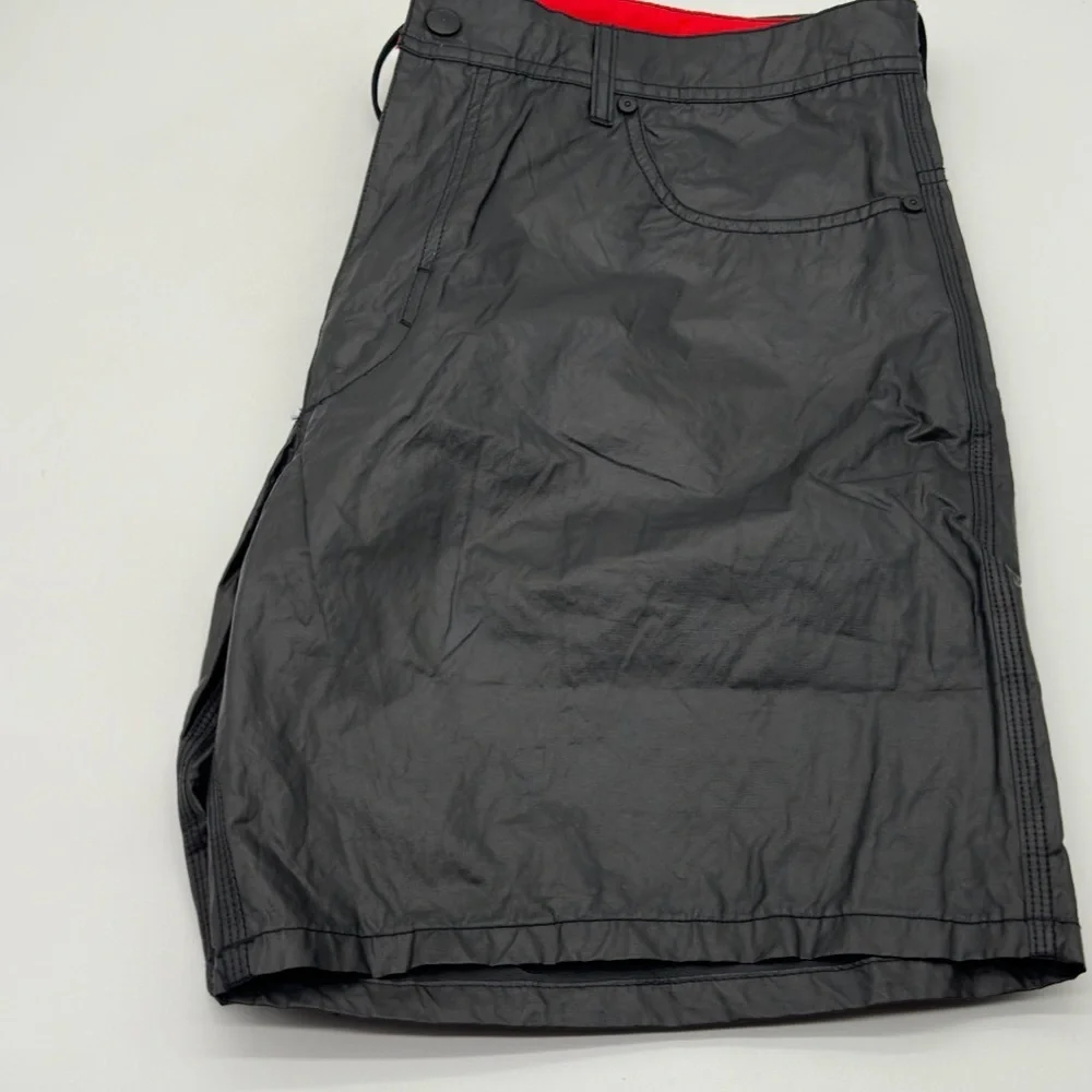 Diesel Waykeeki-F Board Shorts Men' Size 36 Metallic Swim Trunks Wet Look Coated